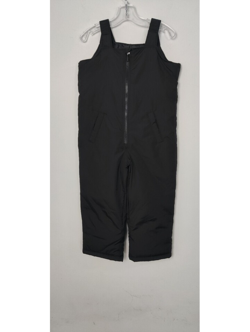 Old Navy Toddler Unisex Black Front Zip Insulated Winter Snow Bibs Overalls 3T